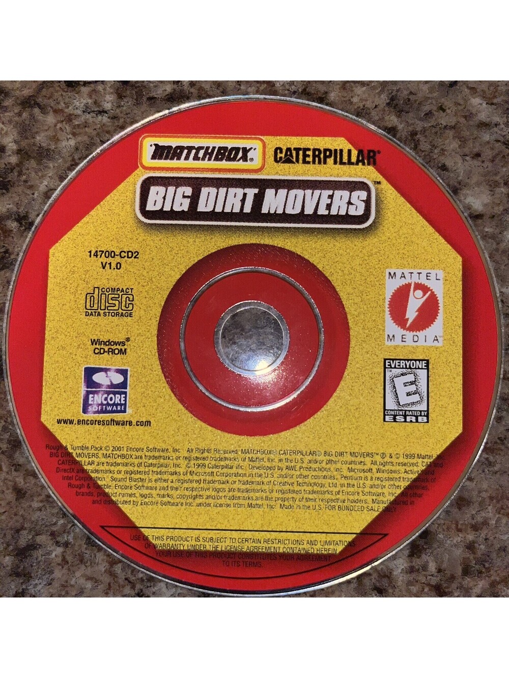 Matchbox Caterpillar Big Dirt Mover PC Replacement Disc